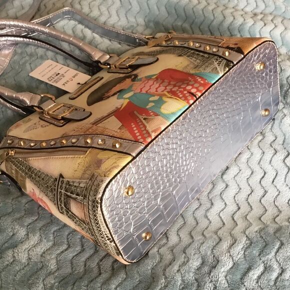 LOVEĀ USAāHANDBAGāSILVER/GOLDāSHOULDERāBAGāTOTE - Picture 10 of 16